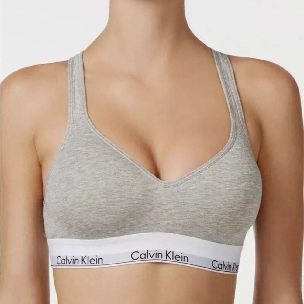 Calvin Klein Modern Cotton Lined Padded Bralette Bra Size M